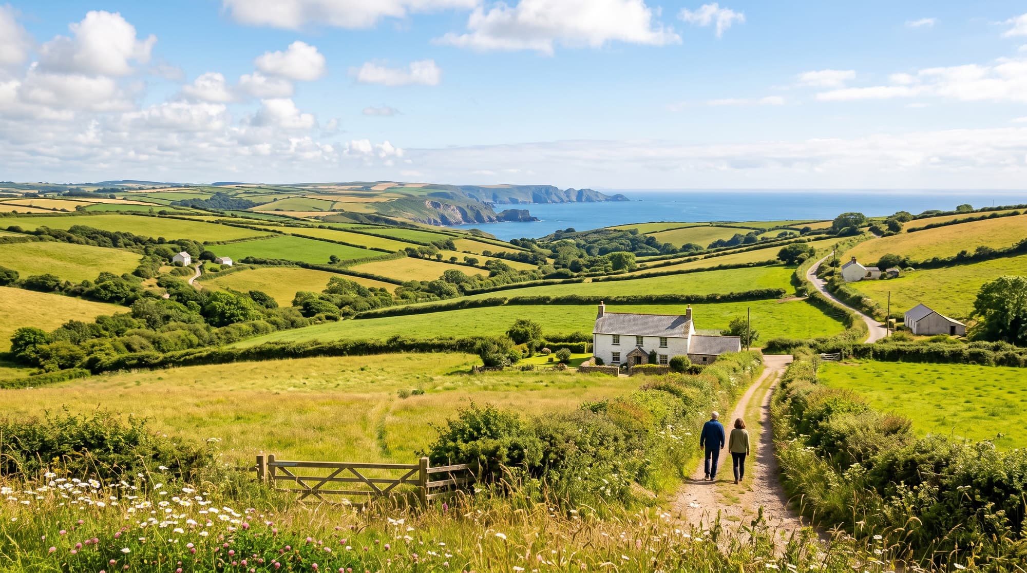 Rolling Devon countryside across the area covered by our cleaning services